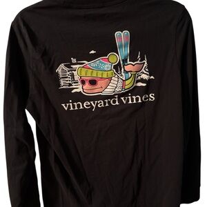 Vineyard Vines Kids Black Long Sleeve Tee with Graphic